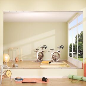 Hasipu Home Gym Mirror 47 "x28" (كل) -3 PCS مرآة كبيرة كاملة الجسم لليوغا ، ومرآة الجدار لللياقة ، والمرآب ، واستوديو الرقص ، و 0.16 بوصة الزجاج الخارجة.