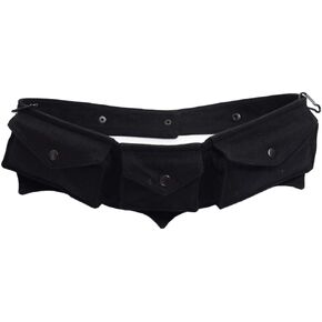 Graceart Burning Man Cotton Cotton Canvas Weistbag Steampunk Travel Travel Belt Black
