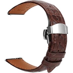 Leather Watch Bands for Men,Leather Watch Band Quick Release Watch Straps,Alligator Watch bands Replacement Strap for Men and Women 18mm 20mm 21mm 22mm