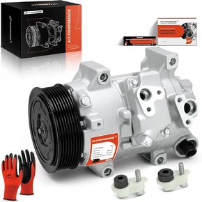 A-Premium Air Conditioner AC Compressor with Clutch Compatible with Toyota Corolla 2009-2012, Matrix 2009-2013 & Scion xB 2008-2015 & Pontiac Vibe 2009-2010, 1.8L 2.4L