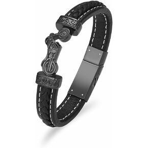 Hearbeingt Motorcycle Memorial Urn Bracelet for Ashes for Men Funeral Cremation Jewelry for Ashes Braided Leather Keepsake Urn Bangle