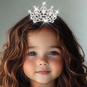 Yean Mini Tiara combhinhestone princess hair comb silver comb tiara for girls (pink)