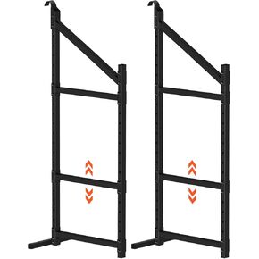 2Pcs Shipping Container Shelving Bracket, Adjustable 3-Tier Hanging Cargo Container Shelves for Spacing Saving, 1100LBS Capacity Heavy Duty Container Shelf Bracket for Workshop Storage