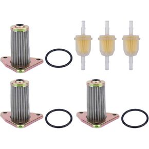 26591g01 مرشح الزيت (3 حزمة) Ezgo Golf Cart Txt Medalist 4 Cycle 295CC 350CC 1991-2008 مع 72084-G01 FUEL FILTER O-RING KIT