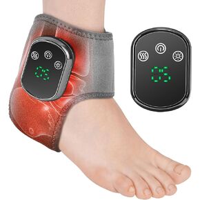 Ankle Heating Pad for Pain Cordless, Ankle Massager with Heat for Circulation and Pain, Ankle Heat Wrap, Heated Ankle Wrap for Pain