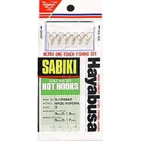 Hayabusa S-068AE-4 Hage Aurora Sabiki Hot Hooks, Size 4, High Carbon Steel in Saudi Arabia