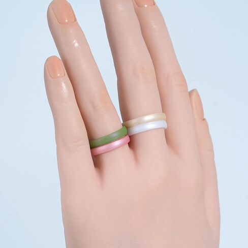 10/6/4 Packs Engagement Rings Women, Thin and Stackable Rings Silicone Women Wedding Bands，Rubber Promise Rings for Gift, Anniversary Ring for Work Out- 2.5mm Width - 1.8mm Thick in Saudi Arabia