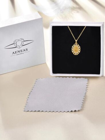 AENEAS Patron Saint Necklace 925 Sterling Silver Patron St Medals Amulet Pendant Protection Jewelry for Women in Saudi Arabia