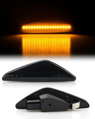 Bestview LED Front Fender Side Marker Lights Compatible with BMW E70 X5 E71 X6 F25 X3 2007-2015, Driver & Passenger Side, White Lamp Smoked Lens in Saudi Arabia