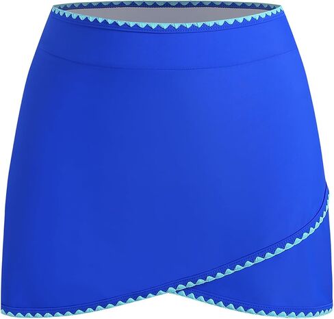 ZAFUL Women's Swim Skirt High Waisted Whip Stitch Bikini Bottoms Tummy Control Bathing Suit Bottom in Saudi Arabia