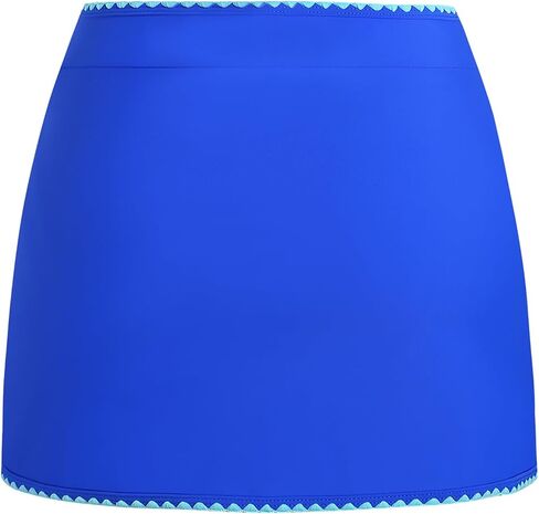 ZAFUL Women's Swim Skirt High Waisted Whip Stitch Bikini Bottoms Tummy Control Bathing Suit Bottom in Saudi Arabia