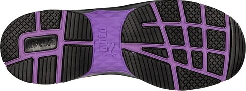 PUMA Women's Stepper Low Industrial Shoe, Black-Purple, 9 in Saudi Arabia