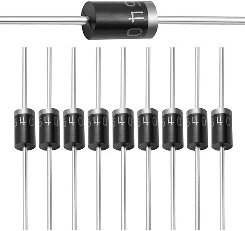 (Pack of 50 Pieces) Chanzon 1N5406 Rectifier Diode 3A 600V DO-201AD (DO-27) Axial 5406 IN5406 3 Amp 600 Volt Electronic Silicon Diodes in Saudi Arabia