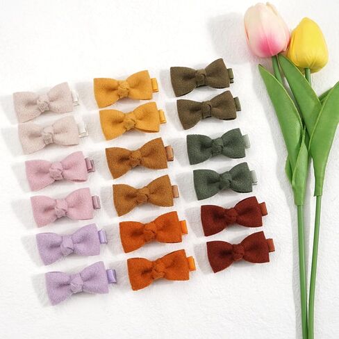 40pcs Baby Hair Clips Tiny Bow Hair Clips for Newborn No Slip Toddler Mini Hair Bow Barrettes Hair Accessories for Baby Fine Hair Girls Infant Toddlers in Kuwait