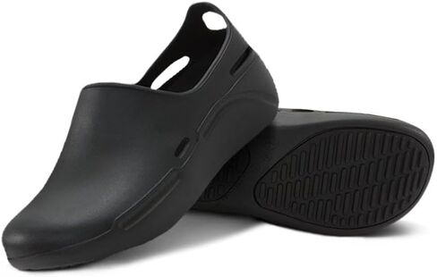 Anywear Streak Step-in Nurse Shoes for Women and Men, Oil- and Slip-Resistant EVA Kitchen Shoes, Work Shoes, 9, Black in Saudi Arabia