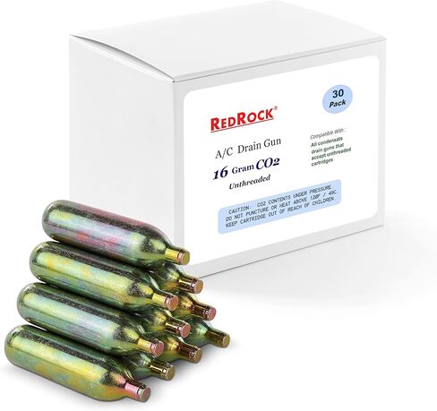 خراطيش ثاني أكسيد الكربون سعة 16 جرامًا غير مترابطة - لمنظف خط تيار متردد جالو استنزاف 30 عبوة in Kuwait