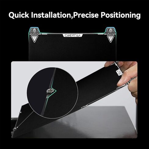 ترقية سرير Creality Ender 3، ورقة PEI لسطح الملمس 235 × 235 مم، لوحة سرير تسخين مرنة مغناطيسية قابلة للإزالة، سطح بناء لطابعة Ender 3 S1/Ender 3 V2/Ender 3 Pro/Ender 5/Ender 5 Pro ثلاثية الأبعاد in Kuwait