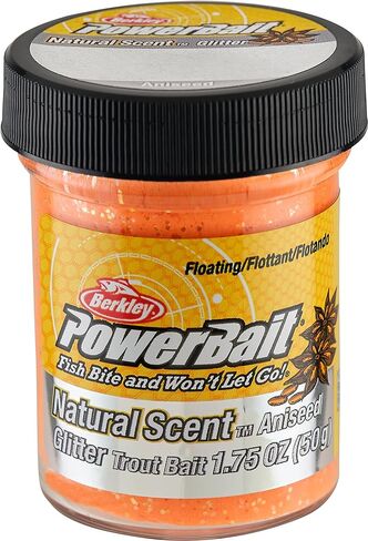 Berkley PowerBait® Natural Glitter Trout Bait, Rainbow, Jar in Saudi Arabia