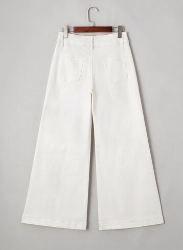 EVALESS Womens Jeans High Waisted Wide Leg Stretchy Baggy Denim Pants with Dual-Button Closure in Saudi Arabia