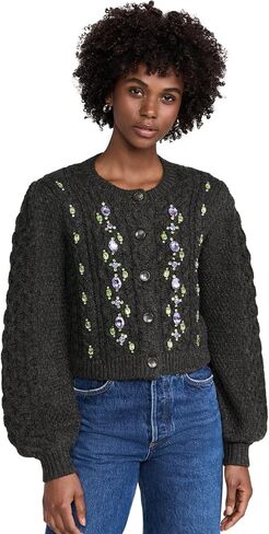 Cinq à Sept Women's Joelle Embellished Cable Cardigan in Saudi Arabia