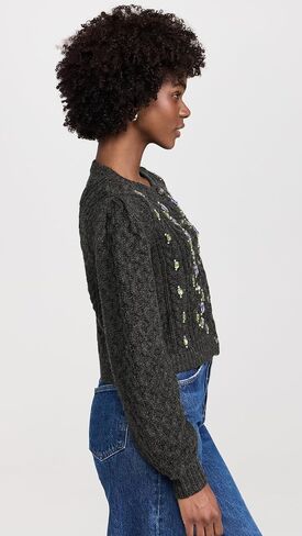 Cinq à Sept Women's Joelle Embellished Cable Cardigan in Saudi Arabia