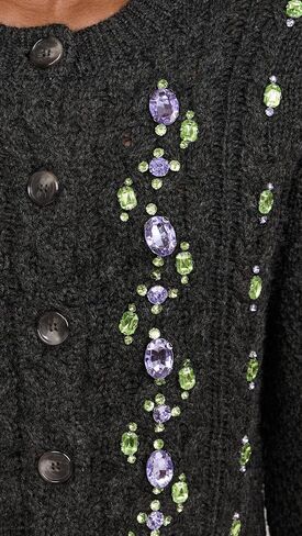 Cinq à Sept Women's Joelle Embellished Cable Cardigan in Saudi Arabia