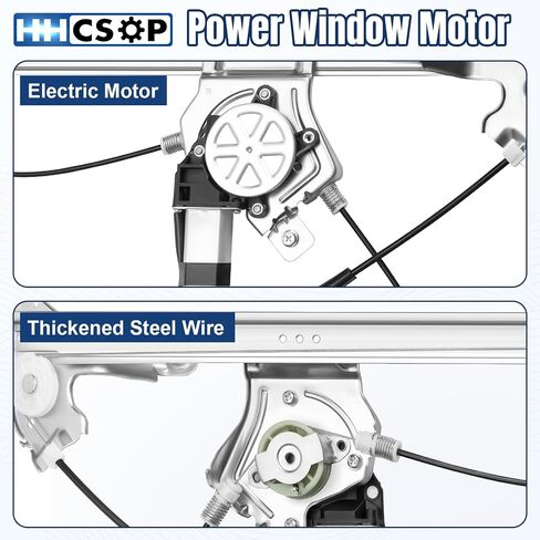 Front Left Driver Side Power Window Regulator with Motor Assembly Compatible with 2004 2005 2006 2007 2008 Ford F150 (Standard Cab/Crew Cab), 2006 2007 2008 Lincoln Mark LT, 741-428 in Saudi Arabia