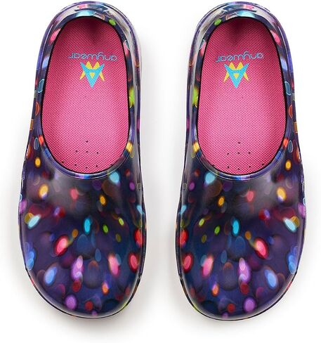 Anywear Streak Step-in Nurse Shoes for Women and Men, Oil- and Slip-Resistant EVA Kitchen Shoes, Work Shoes, 10, Black in Saudi Arabia