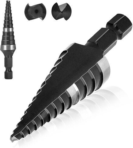 OXMUL M35 Step Drill Bit Set,1/8" to 1-3/8" 19-Steps, Cobalt Bits, Heavy Duty for Stainless Steel, Hard Metal, Aluminum, Wood, 2pcs. Co35A1_Co35A3 in Saudi Arabia
