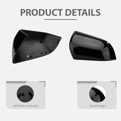 Compatible with Tesla Model Y Side Mirror Cover Replacement 2020-2024, Right Passenger Pearl Door Rearview Mirror Cover Caps,Compatible with 2020 2021 2022 2023 2024 Tesla Model Y Accessories(White) in Saudi Arabia