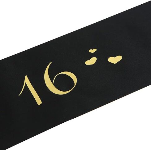 Sweet 16 Birthday Sash Ideal for Girls Sweet Sixteen 16th Birthday Party BS16 (3 Pcs-Set A) in Saudi Arabia