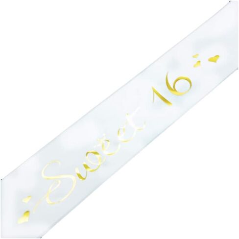 Sweet 16 Birthday Sash Ideal for Girls Sweet Sixteen 16th Birthday Party BS16 (3 Pcs-Set A) in Saudi Arabia