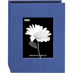 ألبومات Pioneer Photo Mini Fabric Frame Cover الألبوم 24 جيوب عقد صور 4x6 ، Sky Blue