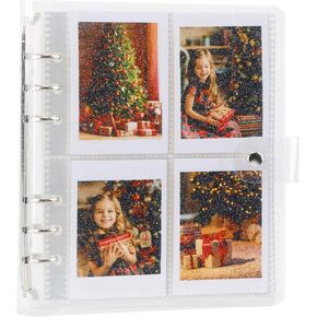 Polaroid Photo Album with 200 Pockets, Shiny Photocard Binder, Purple Memory Book, PVC Cover Portable Small Album for 200 2 ×3 Photos Suitable for Baby Wedding Travel, 1 PACK