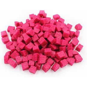 15 Pcs Realistic Artificial Dragon Fruit Slices Lifelike Fake Pitaya Blocks Fake Fruit Model Photo Props for Home Kitchen Party Shop Display Festival Decor (Red)