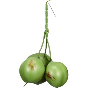 Artificial Coconuts Fake Coconut Decorations for Farmhouse Tropical Parties Lifelike Photo Props Creative Fruit Ornaments for Home Decor
