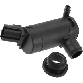 Motoforti Windshield Washer Motor Pump, for Ford Escape 2001-2007, Plastic, with Grommet, Black