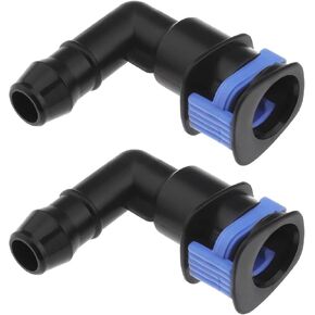 ECSiNG 2PCS Car Headlight Washer Connector Joint Elbow 1J0955665E Compatible with Beetle A6 A8 TT/TTS Fabia Octavia Roomster Superb Alhambra