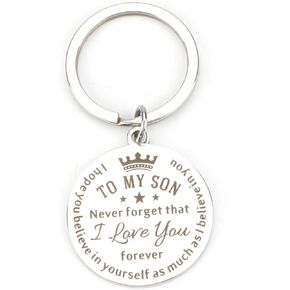 سني Keychain ، لا تنسى أبدًا أنني أحبك ، هدية عيد ميلاد للابن ، هدية التخرج من أمي أبي