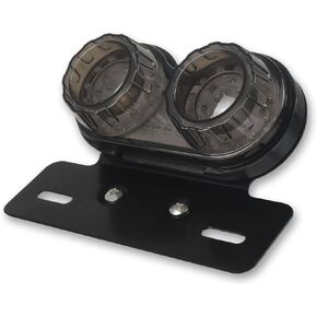 دراجة نارية عتيقة LED LED LED Tail Light Brake Switcals ضوء خلفي مدمج مع حامل لوحة رخصة مصباح القيادة لدراجة الشارع Cruiser Chopper Bobber (عدسة حمراء)