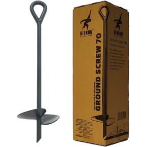 جيباتي سلاكلاينز للجنسين نقطة تثبيت أرضي برغي ، مرساة الأرض ، الطول: 70 سم ، العرض (اللوحة): 20 سم ، بطانة مائلة بدون أشجار ، أسود ، 7 رطل in Kuwait