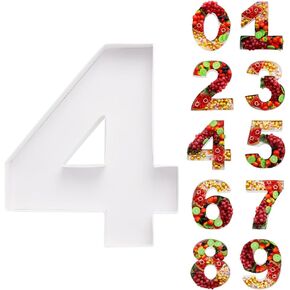 12" Charcuterie Cardboard Number Fillable Shaped Treat Decorative Box Anniversary Birthday Table Centerpiece (2 Style, 12inch)