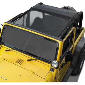 Sunshade Mesh Bikini Top Softtop Bimini Foldable Exterior Accessories Fit for Jeep Wrangler TJ 1997-2006