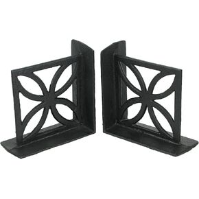 Antique Bronze Finish Steam Locomotive Decorative Bookends Set for Train Enthusiasts - Vintage Style Book End Shelf Decor Art - Each 9.25 Inches Long