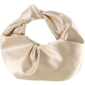 Gorglitter Women's Satin Clutch محافظ أكياس مسائية أنيقة حقيبة عقدة حقيبة يد لحفل حفل الزفاف حفلة موسيقية
