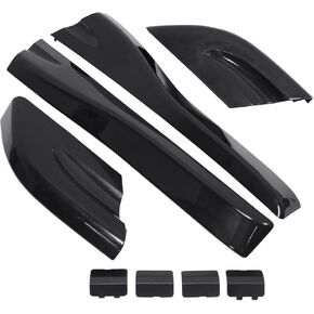 NewYall Black Front Rear Left and Right Roof Rack Rail End Cover Shell for Hyundai Tucson Sport Utility 2004-2008