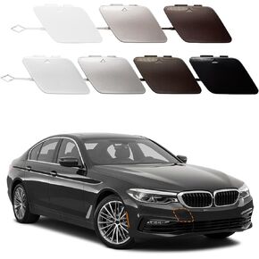 TOPUS Car Front Bumper Tow Hook Cover for Luxury Edition BMW 5 2017-2020 G30 G31 518 520 525 530 535 540 Trailer Cover Cap 51117427448 Small Lid Towing Eye Cap (Black, Right Passenger Side)