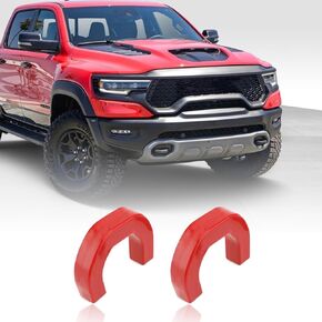 Tow Hooks Covers for Ram 1500 2019-2024, Front Hitch Cover 2Pcs Car Customized Tow Hooks Compatible with Dodge Ram 1500 Accessories 2019-2024 (Not Fit for Ram 1500 Classic,Warlock,Ram 2500,Ram 3500)