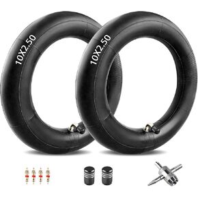 10x2.5 Inch Inner Tube for Smart Self Balance Electric Scooter 36v 48v 400w 500w 800w Hub Motor Replacement 60/70-6.5 Inner Tube with CR202 90° Bent Valve Stem