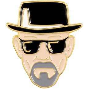 Breaking Gifts Break Walter White Pin,Bad Heisenberg Merchandise Inspired Enamel Pin Badges Gifts For Fans